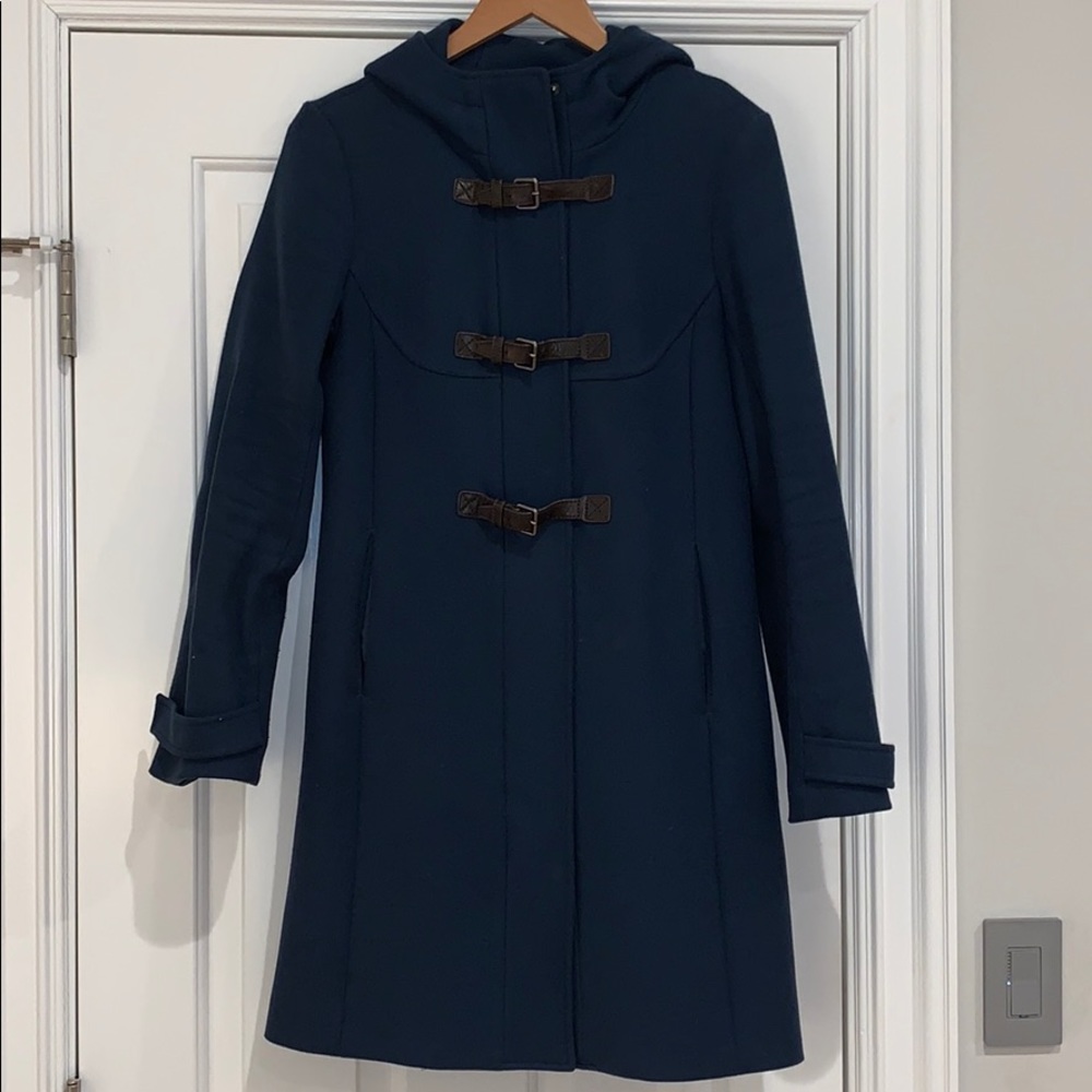 Theory blue wool coat in size M